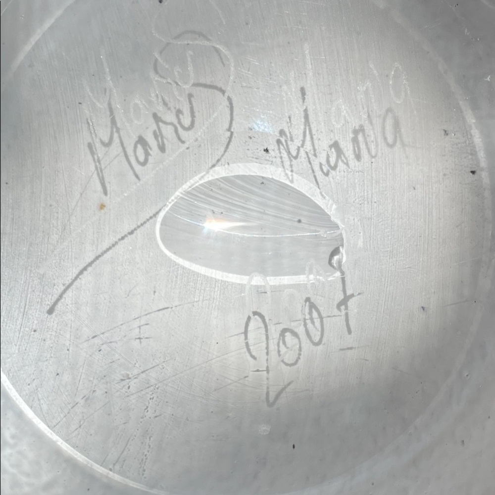 Fluted Blown Glass Centerpiece - Picture 9 of 9